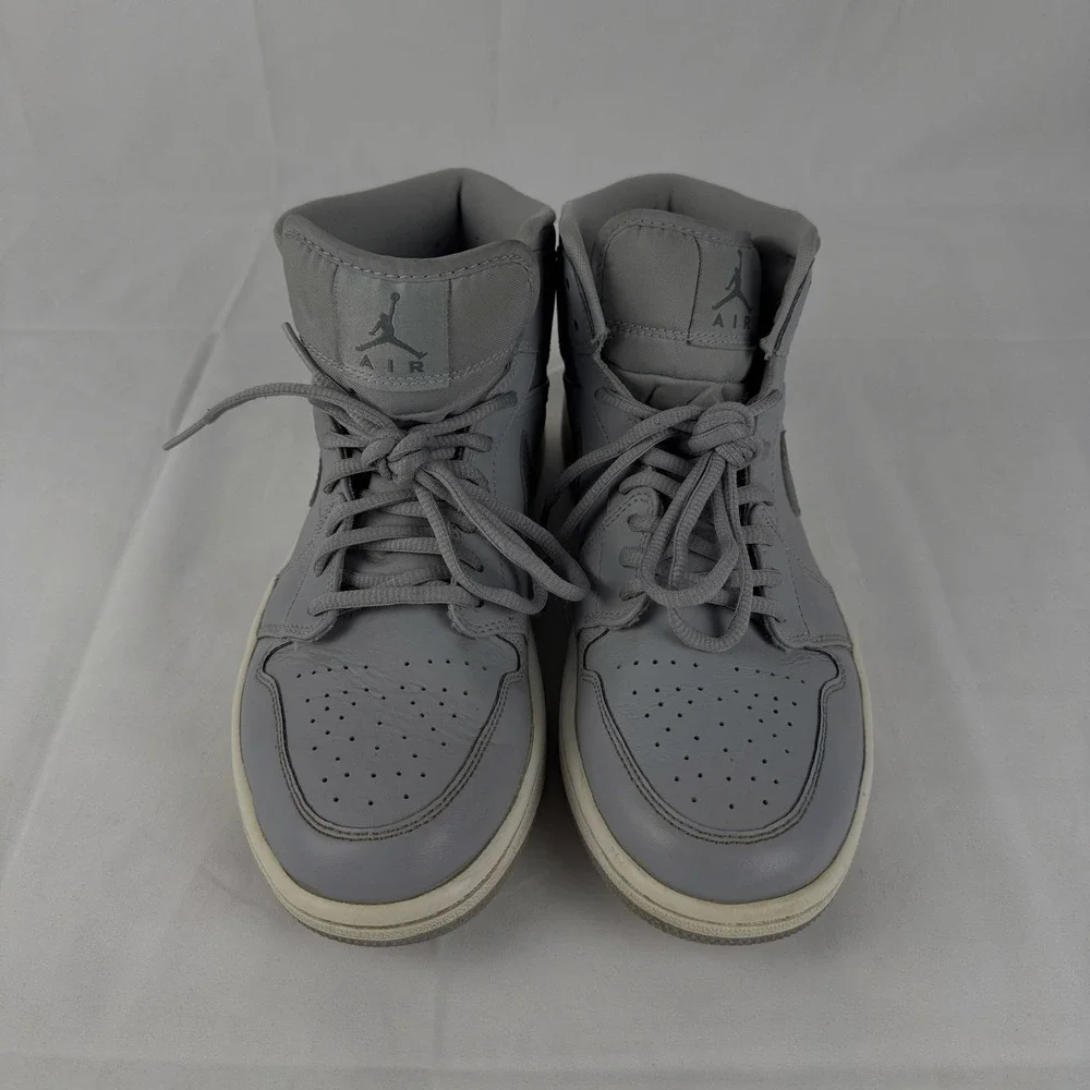 Nike Air Jordan 1 Mid Wolf Grey Men's‎ Size 8.5 Basketball Shoes Retro OG